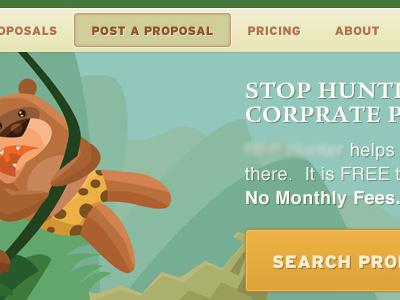 Homepage illustration menu navigation vector