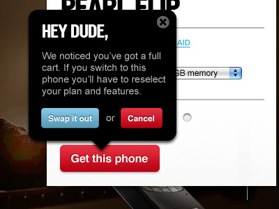 Choices buttons choice modal overlay popup web window