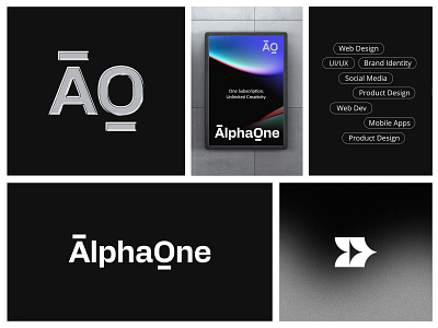 Branding Alpha One app design branding logotype typography ui web 3 web design