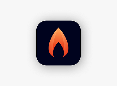 Fire - App Logo Design app app logo figma gradient gradint icon graphic design graphic designer icon icons logo logo design logos minimalistic icon minimalostic logo mobile mobile app mobile app gradient icon mobile app icon modern logo ui