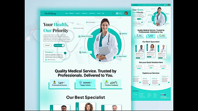 MediShop (Medical Website) animation motion graphics ui