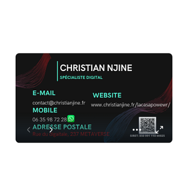 CARTE VISITE carte visite christian njine follow site