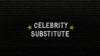 'Celebrity Substitute' Logo Design branding collage design graphic design logo school typography