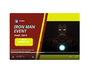 FLYER IRONMAN flyer heros iron man logo super heros