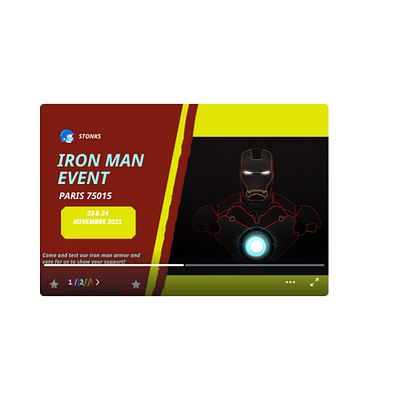 FLYER IRONMAN flyer heros iron man logo super heros