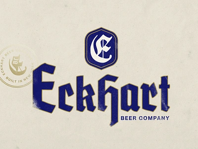 Eckhart Beer Company Brand Identity badge beer beer hall brand brand identity branding brewery brooklyn design euro style european graphic design lager logo logotype new york type typography