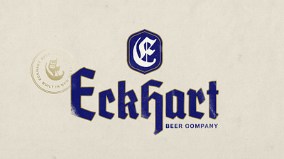 Eckhart Beer Company Brand Identity badge beer beer hall brand brand identity branding brewery brooklyn design euro style european graphic design lager logo logotype new york type typography