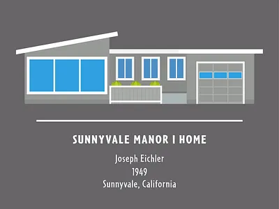 Sunnyvale Manor I MOD-icon adobe illustrator architecture eichler house drawing icon icon design illustration mid century mid century modern minimalism minimalist vector vector art vector illustration