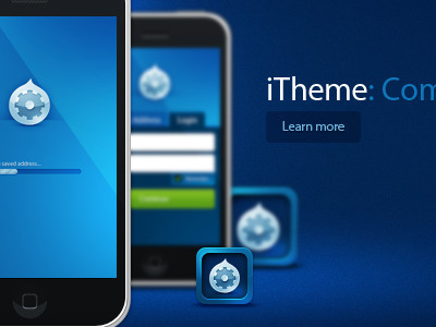 iTheme Banner blue drupal icon iphone