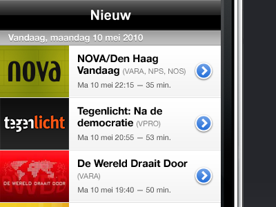 UITableView — Section Index iphone mobile on demand uitzending gemist video