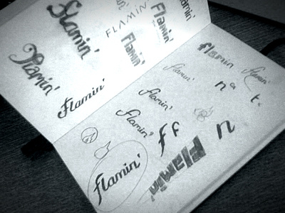 Flamin' flamin notebook pencil photography sketch typography