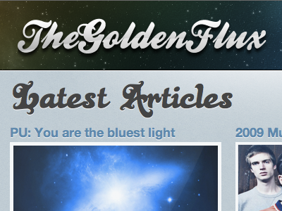 TheGoldenFlux V3 redesign scene space texture website