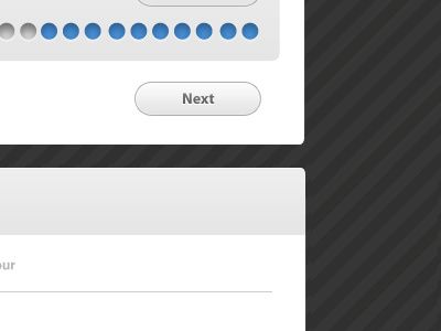 Flow blue buttons circles selection stripes