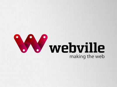 Webville Logo branding icon identity logo red web webdesign