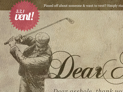 Dear Asshole illustration typography web website
