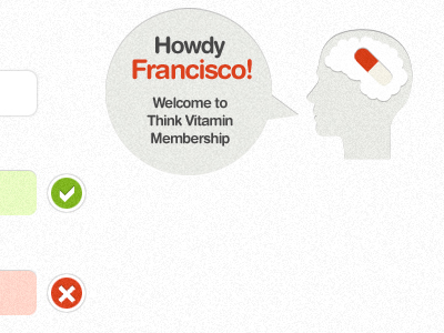 Signup form on Think Vitamin Membership carsonified mike kus think vitamin membership
