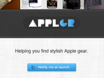 Introducing appl.gr button logo texture