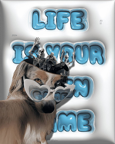 Poster "Life is your main game" 3d de design graphic design illustration