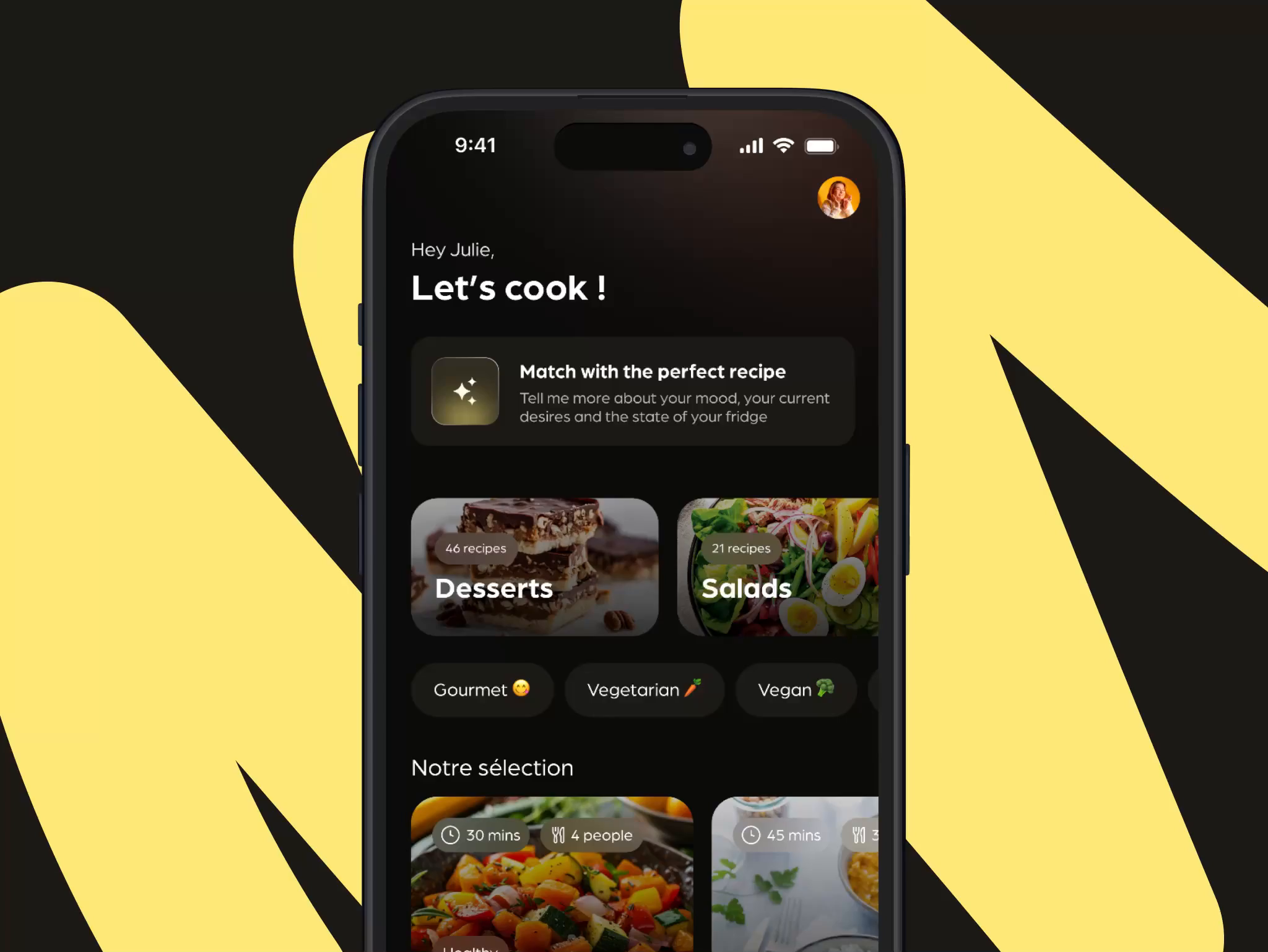 Example of Miam  |  Match with your recipe 😏🍽