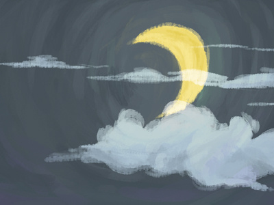 Moon/Clouds BG blacklake blue photoshop yellow