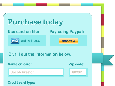 Payment options checkout