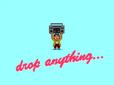 Drop Anything 8bit game iphone pixel retro
