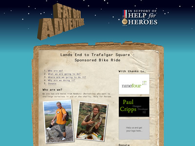 Fat Boy Adventure - Website design boy brand fat sponsor website