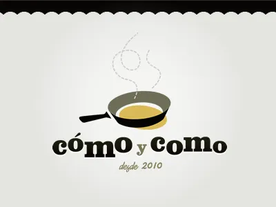 Cómo y como food logo recipes web