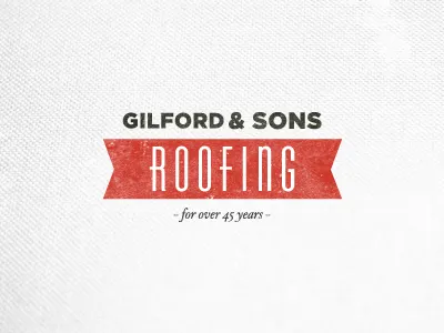 Gilford and Sons Logo construction family history logo roofing