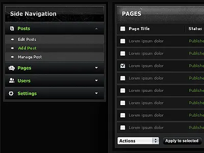 Admin Panel admin clean dirt interface textured ui