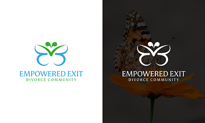 Empowered Exit Divorce Community Logo Design app branding design graphic design illustration logo typography vector