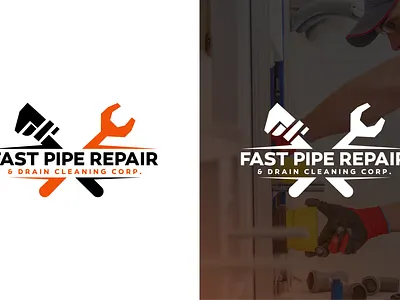 Fast Pipe Repair & Drain Cleaning Corp Logo design app branding design graphic design illustration logo typography vector