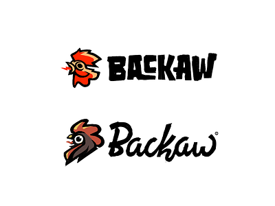 Backaw sketches branding chicken cool design font funny graphic design hen identity illustration lettering logo logotype mascot ruster sports