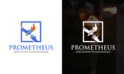 Prometheus Education Technologies Logo Design app branding design graphic design illustration logo typography vector