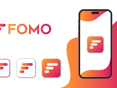 FOMO App Icon Design app branding design graphic design illustration logo typography vector