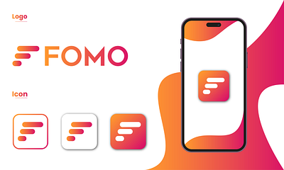 FOMO App Icon Design app branding design graphic design illustration logo typography vector