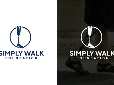 Simply Walk Foundation Logo Design app branding design graphic design illustration logo typography vector