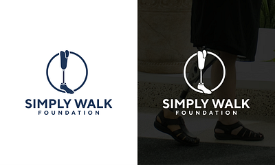 Simply Walk Foundation Logo Design app branding design graphic design illustration logo typography vector