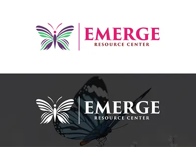 Emerge Resource Center Logo Design app branding design graphic design illustration logo typography vector