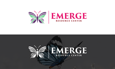 Emerge Resource Center Logo Design app branding design graphic design illustration logo typography vector