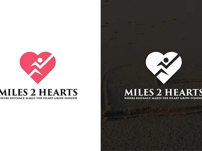 Miles 2 Heart Logo Design app branding design graphic design illustration logo typography vector