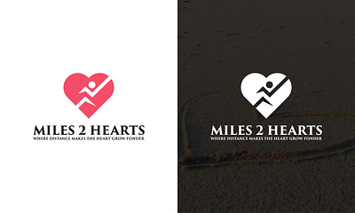 Miles 2 Heart Logo Design app branding design graphic design illustration logo typography vector