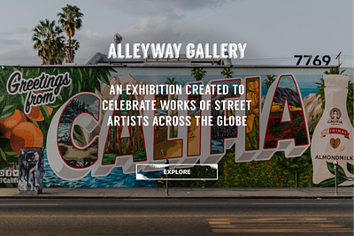 Street art museum landing page landing page street art ui web design