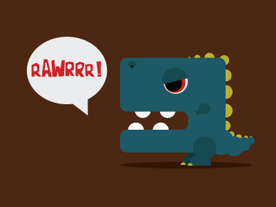 Rawrrr dinosaur illustration rawr