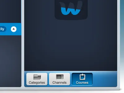 UIX Snapshot blue gradations grey load indicator menu navigation uix