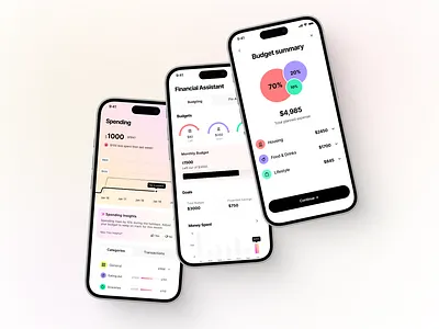 Fin Ai Finance App ai finance app clean ui figma finance fintech fintech app design funds mangment app minimal mobile app design modern design saas ui ux design