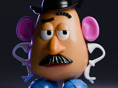 Mr. Potato Head 3d animation blender character illustration mr. potato head stylized toy story 4