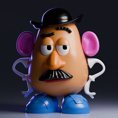 Mr. Potato Head 3d animation blender character illustration mr. potato head stylized toy story 4