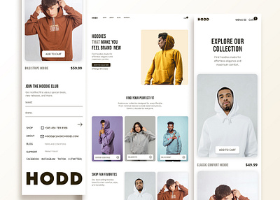 Hoodie ecommerce store website ecommerce fashion store website