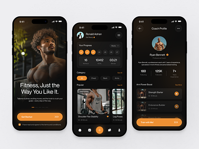 Kaizen - Fitness Mobile App activity app application daily design exercise fitness fitness app gym healthy mobile mobile app routine social media sports tracking ui ux wellness workout